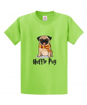 Magical Huffle Pug Dog Cartoon Unisex Kids and Adult T-Shirt 